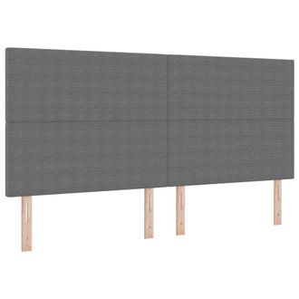 vidaXL Testiera Led Con Testiera Grigio Chiaro 200 Cm Tessuto In Cords Vidaxl