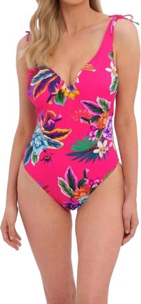 Fantasie Halkidiki V-Neck Swimsuit In Orchid