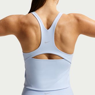 Nike Womens Zenvy Light-Support Sports Bra Tank Top in Blue | IB9872-407
