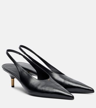 Khaite Bella 55 leather slingback pumps