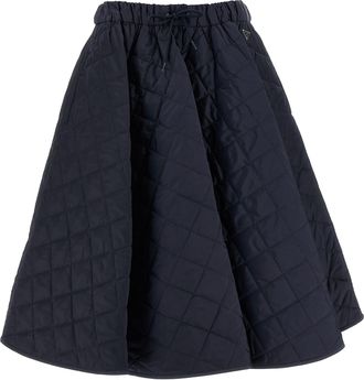 Prada Blue Recycled Polyamide Midi Womens Skirt
