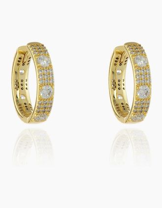 Cachet London Womens Cachet London Fellini Medium 18mm Gold Hoop