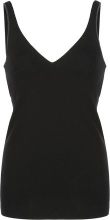 Brunello Cucinelli Zwarte mouwloze top - Dames - Tops zonder mouwen - Zwart - L - Katoen - Tops
