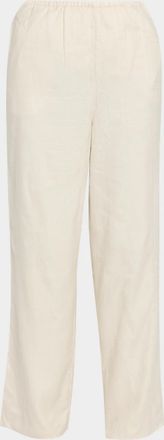 Toteme Monogram Flannel Straight-Leg Trousers