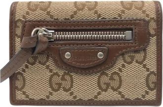 Gucci Pre-owned Wallets, female, Brown, Size: ONE SIZE Pre-owned Vintage Canvas Wallet