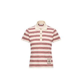 Moncler Moncler Striped Cotton Polo Shirt, Women, Multicolor, Size: Xs