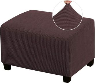 OEM Funda Para Reposapi&eacute;s - Rectangular Extensible - Jacquard Poli&eacute;ster 85 Elastano 15 - Banda El&aacute;stica Perimetral - Talla Est&aacute;ndar - Marr&oacute;n