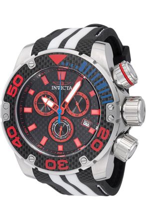 Invicta Sea Hunter 48992 Herenhorloge - Quartz Uurwerk - Roestvrij Staal met Zwarte Wijzerplaat - 52 mm