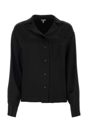 Loewe Black Satin Oversize Shirt