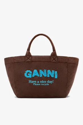Ganni Brown Tote XXL in