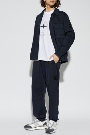 Stone Island Jacket With Pocket, Mens, Navy Blue