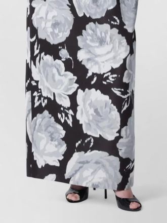 Patou floral-print mesh bustier maxi dress