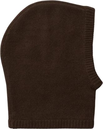 Soft Goat Cashmere Balaclava - Dames - Hoeden - Bruin - ONE Size - Kasjmier - Accessoires