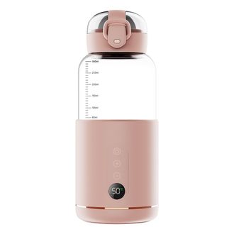 OEM Calentador De Biberones Inal&aacute;mbrico Port&aacute;til, Recargable Por Usb, Temperatura Ajustable, Calentador De Leche Materna Con Capacidad De 300 Ml, Color Ro