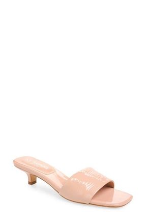 Cordani Neesa Slide Sandal in Nude Patent at Nordstrom, Size 5.5Us