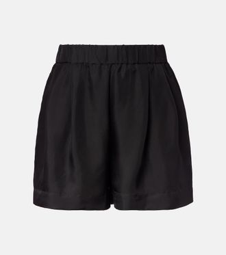 Asceno Zurich silk twill shorts