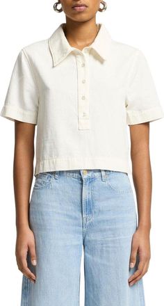7 For All Mankind Polo Linen-Blend Shirt