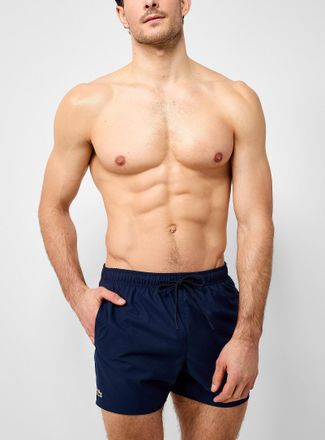 Lacoste Mens Peachskin-feel solid swim trunk