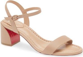 Christian Louboutin Miss Jane Sandal in Blush/Lin Blush at Nordstrom, Size 10.5Us