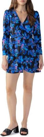 Sanctuary The New Faux Wrap Long Sleeve Minidress in Intn at Nordstrom Rack, Size X-Large