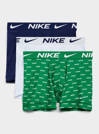 Nike Mens 6 green/white/blue boxer briefs Essential Micro 3-pack