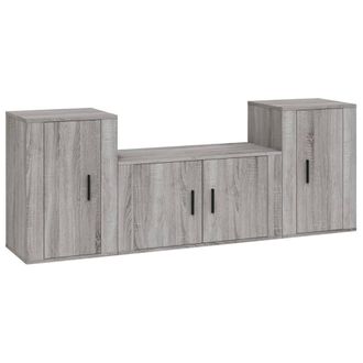 Berkfield Home 3 Piece TV Cabinet Set Grey Sonoma Engineered Wood