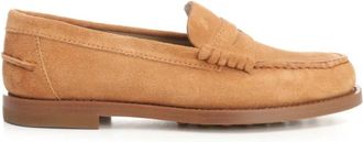 Tod's Su&egrave;de Mocassins - Dames - Loafers - Bruin - 37 EU - Su&egrave;de - Schoenen