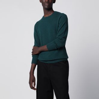 Drumohr Dark green cashmere crew-neck sweater