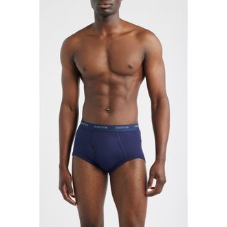 Nordstrom 4-Pack Supima Cotton Briefs in Navy Dusk at Nordstrom, Size 30