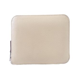 Herm&egrave;s Silkin Epsom Leather Silk Coin Purse/Coin Case (Pre-Owned)