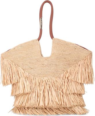 Zimmermann Goldentime Medium Fringe Tote - Dames - Shoppers - Beige - ONE Size - Leer - Tassen