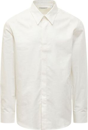 Ferragamo White Regular Jacquard Shirt
