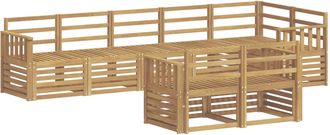 vidaXL Conjunto De Sof&aacute;s De Exterior 8 Uds. Blanco Vidaxl