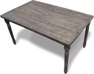 Best Master Furniture Best Master Demi Birch Wood Dining Table in Smoked Gray