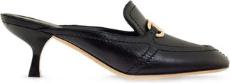 Ferragamo Leren muiltje met krokodillenprint - Dames - Muiltjes - Zwart - 36 EU - Leer - Schoenen