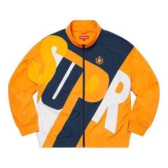 SUPREME Big Letter Track Jacket Yellow White Navy SUP-SS20-563