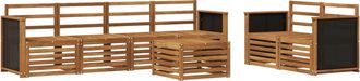 vidaXL Conjunto De Sof&aacute;s De Exterior 7 Uds. Natural Vidaxl