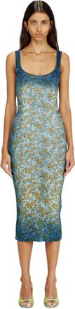 Diesel Mini dress with floral X-ray effect - Dresses - Woman - Blue