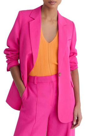 Reiss Charli One-Button Blazer in Pink at Nordstrom, Size 10 Us