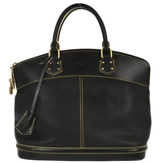 Louis Vuitton Suhali Lockit Leather Black Leather Handbag (Pre-Owned)