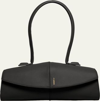 Jil Sander Linea Angular Leather Shoulder Bag