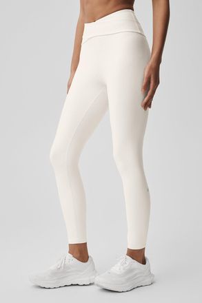 Alo | Airlift High-Waist 7/8 Horizon Legging in Ivory White, Size: Medium
