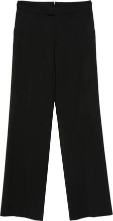 Berwich Patrizia Straight Broeken - Dames - Straight fit broeken - Zwart - XL - Wol - Broeken