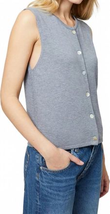 French Connection Cozy Soft Sweater Vest In Gray