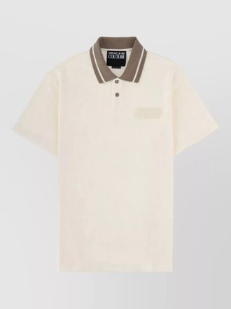 Versace Jeans Couture polo shirt logo patch contrasting collar