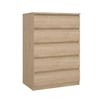 Dmora Cajonera Georgette, C&oacute;moda Multiusos, C&oacute;moda De Dormitorio, Gabinete Con Cajones, 77x50 H111 Cm, Roble - Dmora