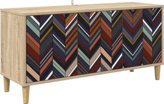 vidaXL Mueble De Tv Ommen 102 X 33 X 50 Cm Sonoma Madera De Ingenier&iacute;a Vidaxl