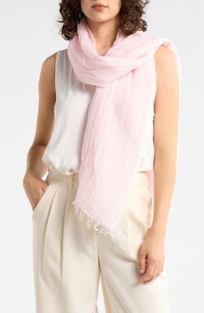 Eileen Fisher Textured Organic Linen Blend Scarf in Crystal Pink at Nordstrom Rack