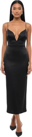 Givenchy Black V Neck Midi Dress