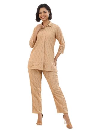 Libas Women Co-Ords, Beige, S